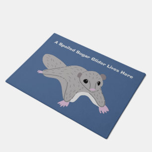 Cartoon Suger Glider Add Your On Message(漫画の砂糖の滑空機 ドアマット
