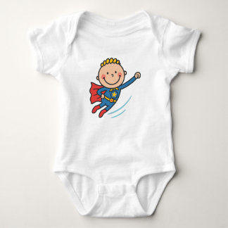 Cartoon Superhero Boy Flying Kids T-Shirt ベビーボディスーツ