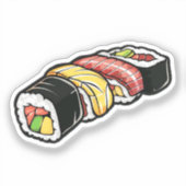 Cartoon sushi シール (正面)
