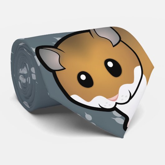 Cartoon Syrian Hamster ネクタイ (ロール)