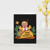 Cartoon Taco -trump Always Chickens Out  カード (黄色い花)