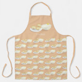 Cartoon Tan White Biscuits Gritsパターン名 エプロン (正面)