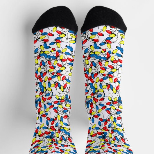 Cartoon Tangled Christmas Lights ソックス (上部)