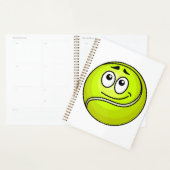 Cartoon Tennis Ball Emoji Face Happy Sports プランナー手帳 (ディスプレー)