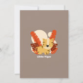 Cartoon Tiger Tiger Drawing Animal Character Art 招待状 (裏面)