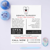 Cartoon Toothロゴ、歯科、歯医者広告の チラシ (シングル)