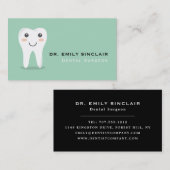 Cartoon Toothロゴ、歯科、歯医者 名刺 (正面/裏面)