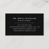 Cartoon Toothロゴ、歯科、歯医者 名刺 (裏面)