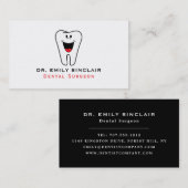 Cartoon Toothロゴ、歯科、歯医者 名刺 (正面/裏面)