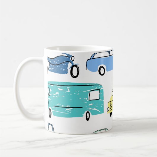Cartoon Transport：シティキッズおもしろい。 コーヒーマグカップ (左)