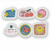 Cartoon trendy label sticker set シール (正面)