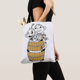 Cartoon tribal monkey Tote トートバッグ