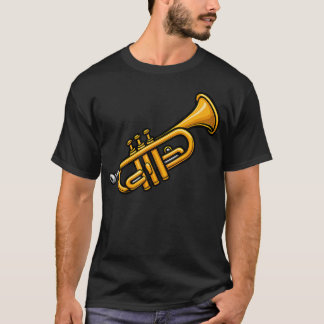 Cartoon Trumpet Music Instrument Jazz Tシャツ