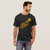 Cartoon Trumpet Music Instrument Jazz Tシャツ (正面フル)