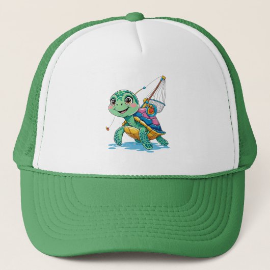  Cartoon Turtle Kids Hat キャップ (正面)