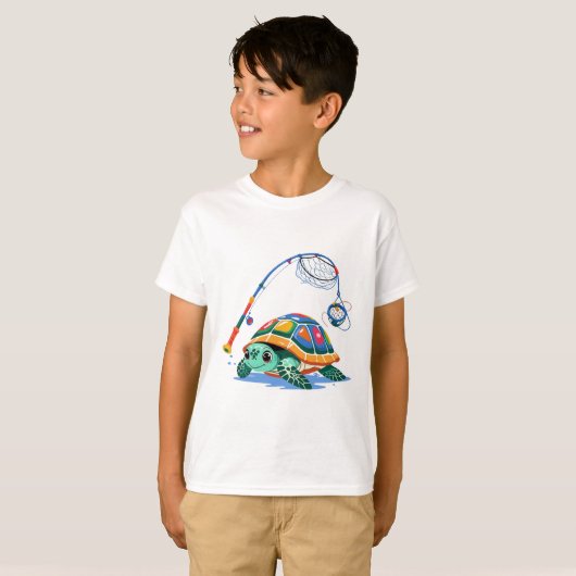 Cartoon Turtle Kids Tee Tシャツ (正面フル)