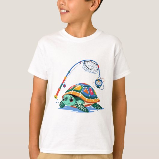  Cartoon Turtle Kids Tee Tシャツ (正面)