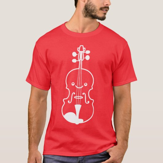 Cartoon Violin boy Tシャツ (正面)