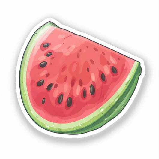 Cartoon watermelon シール (正面)