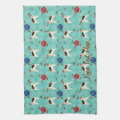 Cartoon WireキツネTerier キッチンタオル (縦)