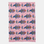 Cartoon Wizard Owl Pattern キッチンタオル (縦)