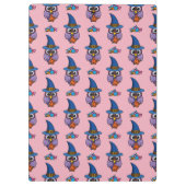 Cartoon Wizard Owl Pattern クリップボード (裏面)