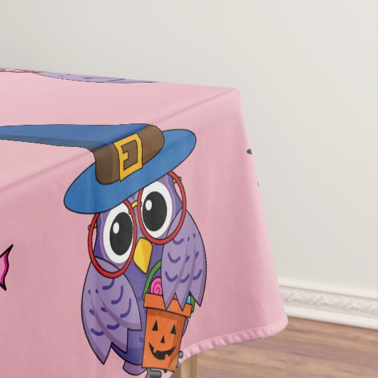 Cartoon Wizard Owl Pattern テーブルクロス (インサイチュ)