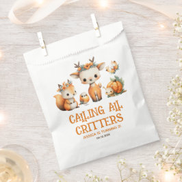 Cartoon Woodland Animals Cute Fall Kids' Birthday フェイバーバッグ
