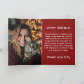 Cartoon Xmas Kittens Meowy Christmas Cat Photo シーズンカード (内部)