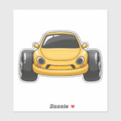 Cartoon Yellow Toon Car シール (シート)