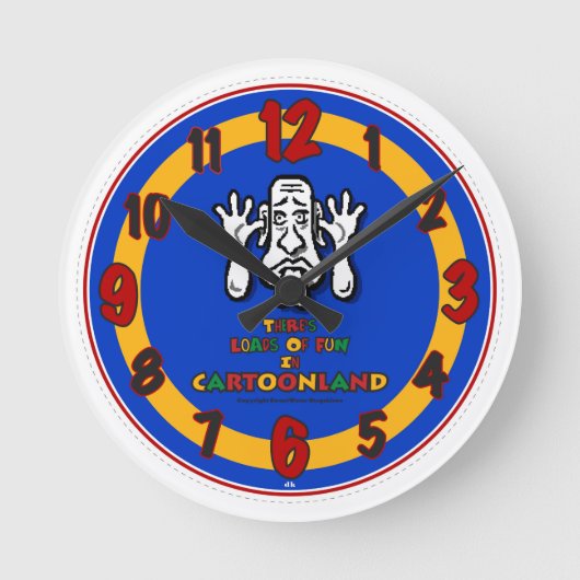 CARTOONLANDの時計 ラウンド壁時計 (正面)