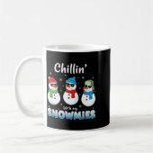Cartoons Chillin' With My Snowmies, Funny Snowman  コーヒーマグカップ (左)