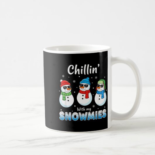 Cartoons Chillin' With My Snowmies, Funny Snowman  コーヒーマグカップ (右)