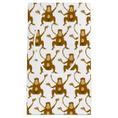 Cartooonかわいい猿の動物の動物園の誕生会 スモールペーパーバッグ (正面)