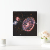 Cartwheel銀河系とそのコンパニオン銀河系。 スクエア壁時計 (ホーム)