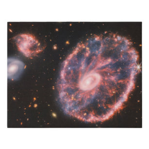Cartwheel銀河系とそのコンパニオン銀河系。 フェイクキャンバスプリント