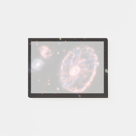 Cartwheel銀河系とそのコンパニオン銀河系。 ポストイット (正面)