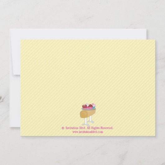 CartwheelsとCupcakes体操誕生日パーティー 招待状 (裏面)