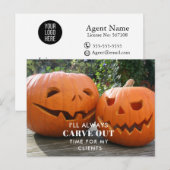 Carve Out Time – 高級感ある秋のご紹介のお礼 | 不動産 案内ポストカード (正面/裏面)