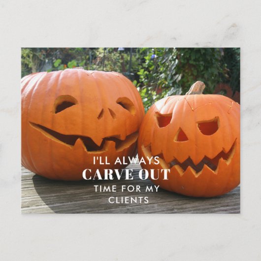 Carve Out Time – 高級感ある秋のご紹介のお礼 | 不動産 案内ポストカード (正面)