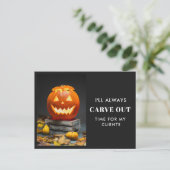 Carve Out Time Pumpkin Referral Program 案内ポストカード (スタンド正面)