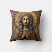 Carved Devotion  Wooden Mary クッション (裏面)
