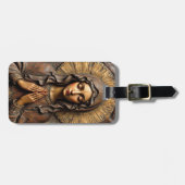 Carved Devotion  Wooden Mary ラゲッジタグ (正面横)