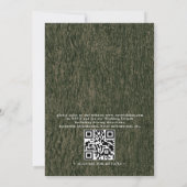 Carved Oak Tree Country Rustic QR Code Wedding 招待状 (裏面)