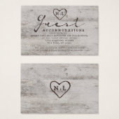 Carved Sweetheartゲスト宿泊施設インサートカード (正面&裏面)