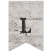 Carved Sweethearts 素朴 Love is Sweet 結婚's バンティングフラッグ (第2の旗)