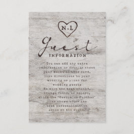 Carved Sweethearts Tree素朴の結婚情報 エンクロージャーカード