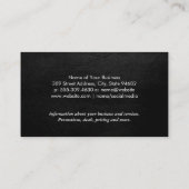 Carwashロゴ | レザーモノグラム名刺 名刺 (裏面)