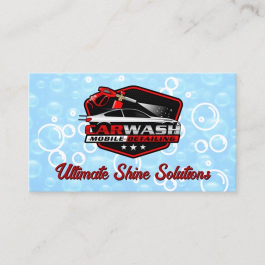 Carwash Mobile Detailing | Soap Bubbles 名刺 (正面)