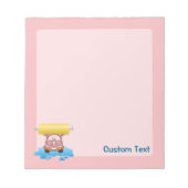 Carwash Pig Cartoonメモ帳 ノートパッド (正面)